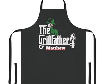 The Grillfather Schürze – Personalisierte Grillschürze Mit Lustigem Spruch, Baumwolle, Verstellbar