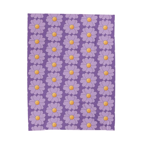 Blanket Purple Flower Blanket Purple Blanket Purple Flowers Blanket Floral Blanket Throw Flower Blanket Purple Flower Throw Blanket Gift Etsy