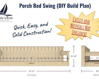 Porch Bed Swing (DIY Build Plan with Cut-list)