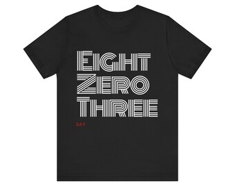 Eight Zero Three Day Jersey Short Sleeve Tee