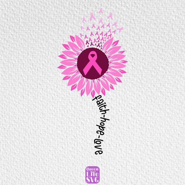 Breast Cancer Awareness Svg, Breast Cancer Daisy Svg, Breast Cancer Ribbon Svg Png Eps, Wear Pink Svg, Awareness Pink Svg, Instant Download