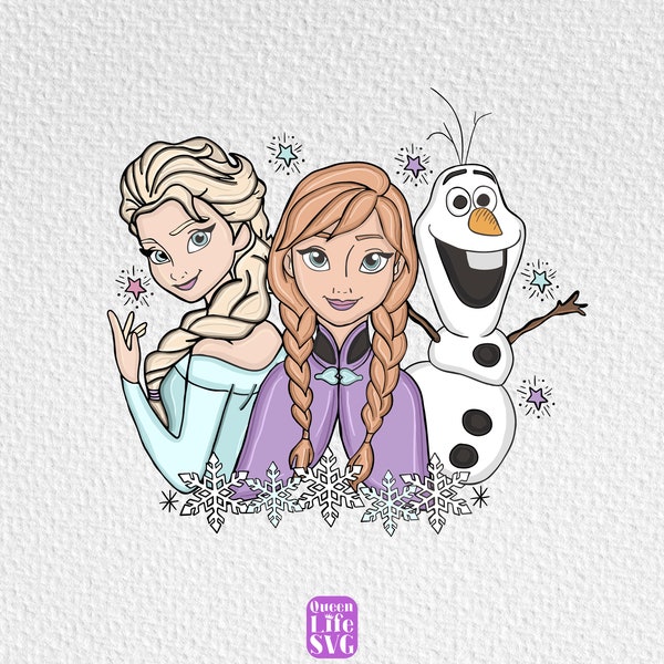 Princess Elsa Olaf Friends Png, Magical Ice Princess Png, Elsa Shirt Design Png, Frozen Friends Shirt Png, Frozen Elsa Olaf Png
