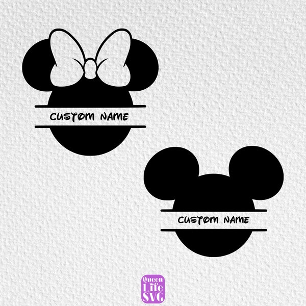 Custom Mouse Ears Svg, Magical Mouse Ears Custom Name Svg, Girl Mouse Head Svg, Custom Family Trip Design Svg, Family Vacation Svg