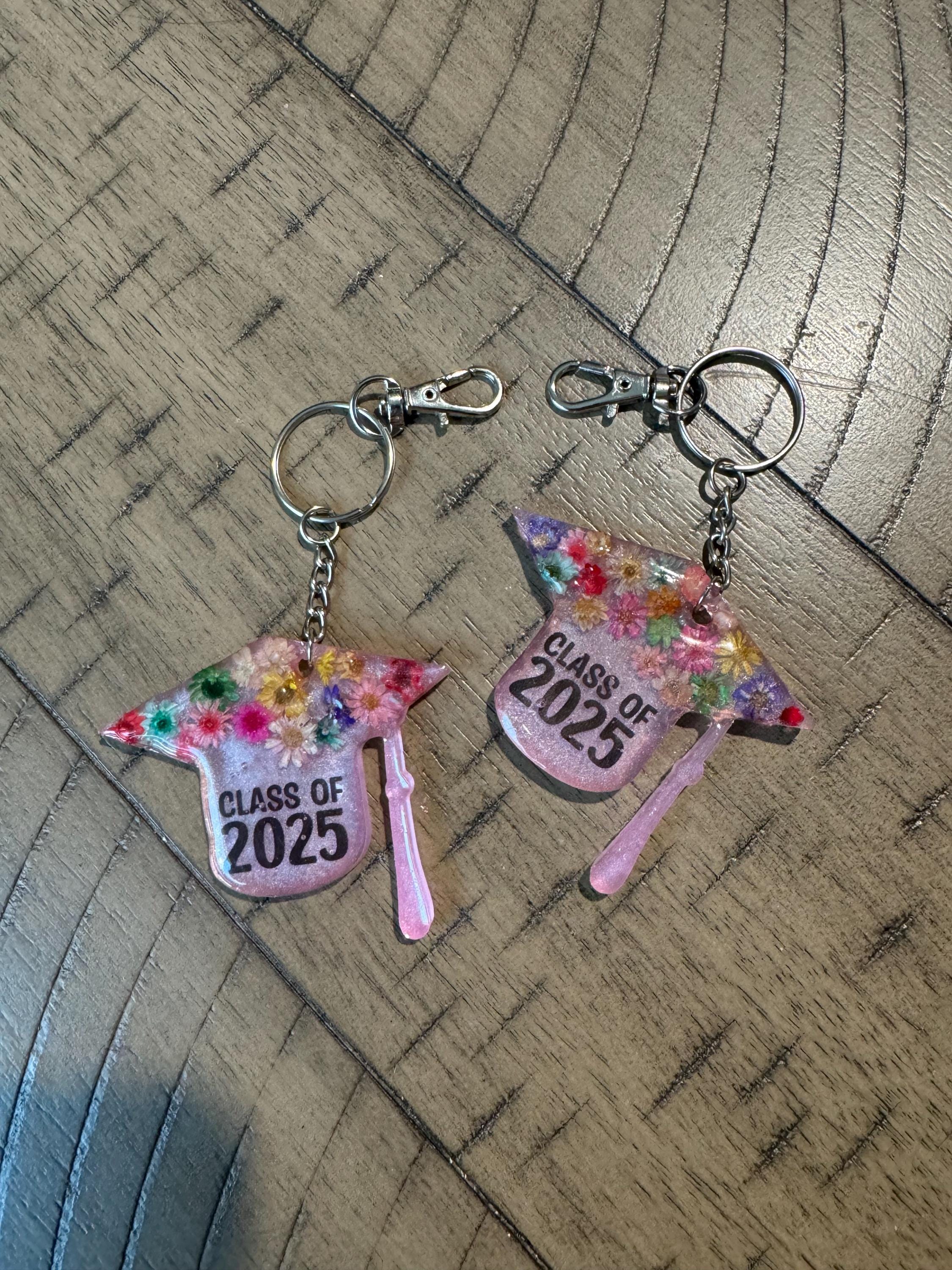 Graduation Cap Keychain Keepsake Personalized With School Color - Etsy