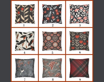 Chic Contrast: Red and Black Pillow Collection Home Elegance 20x20 Pillow, 16x16 Pillows, 18x18 Pillows, All Sizes,  Indoor Cushion, Vibrant