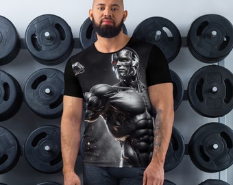 Terminator 2024 "Come with me" All-Over Print Men's Athletic Gym/Fitness T-shirt