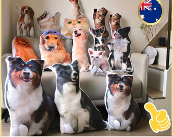 Custom Pet Photo Pillow Personalized Dog Cat Cushion Custom Shape Pillow Personalized Pillow Pet Shape Memorial Cushion Christmas Gift