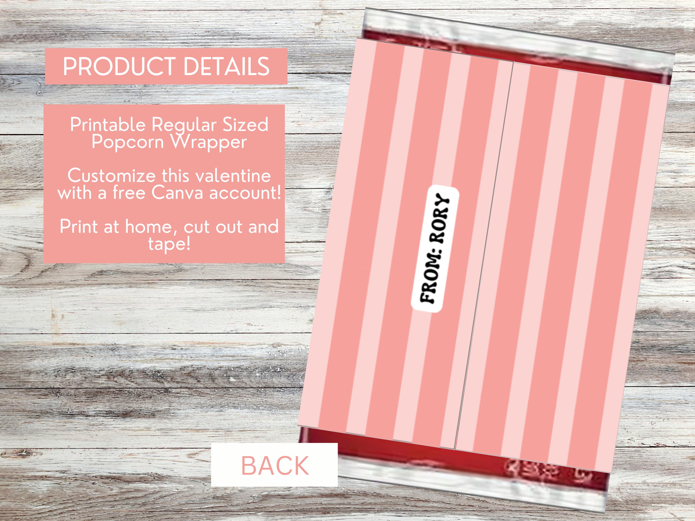Valentine Popcorn Wrapper Printable, Retro You Make My Heart Pop ...
