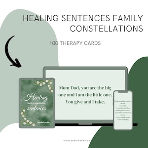 100 cartes pour constellations familiales - Cartes thérapeutiques avec phrases de guérison - Constellations familiales Bert Hellinger