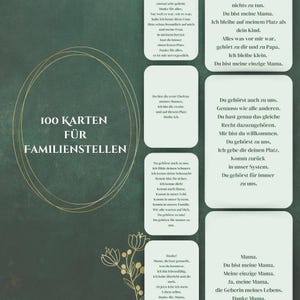 100 cartes pour les constellations familiales - Cartes thérapeutiques avec phrases puissantes - Phrases de solution pour les constellations familiales - Fichier PDF