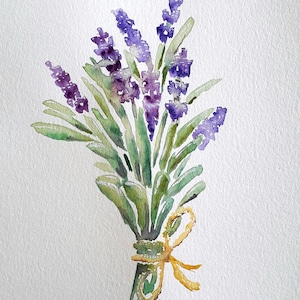 Stampa 30X20, fiore di lavanda, splendido regalo, stampato su carta da 300 gr, da un acquerello originale dell'artista