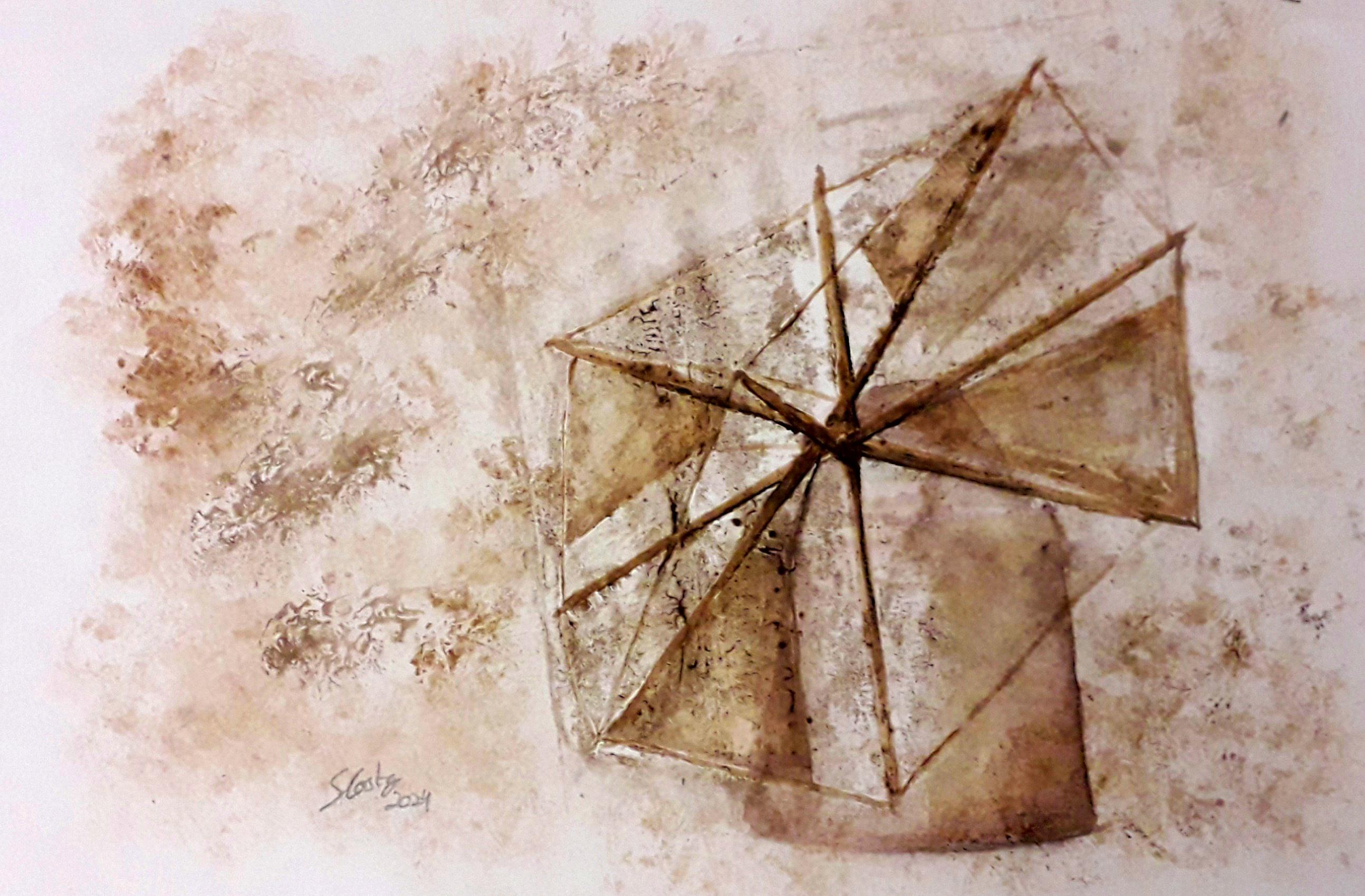 風車 – デジタルダウンロード水彩画 20x30 - Etsy 日本