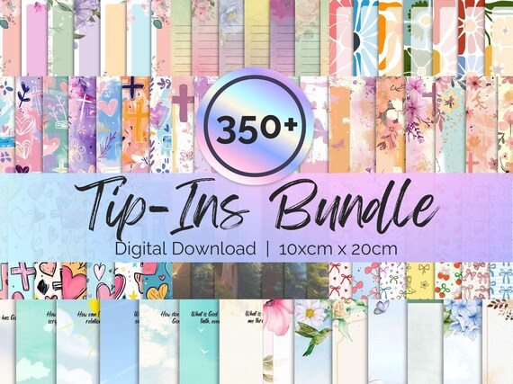 Bible Tip-Ins Bundle: Printable Bible Journaling Notes (Downloadable file)