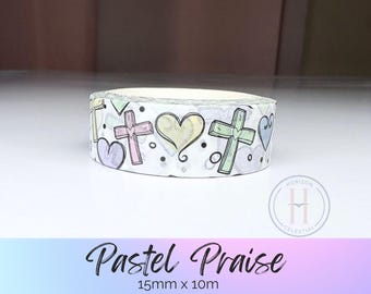 Pastel Praise Washi Tape: Christian Planner Scrapbook Tape (15mmx10m)