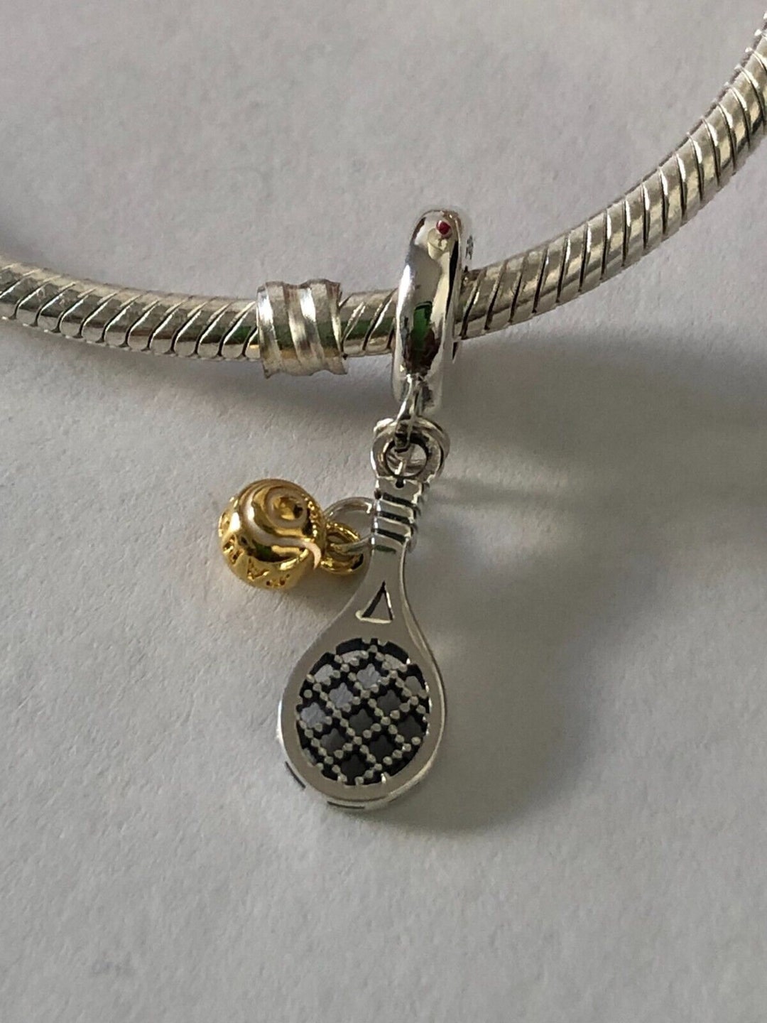 Pandora Tennis Racket Charm : Tennis Racket & Ball Dangle Charm – PESY