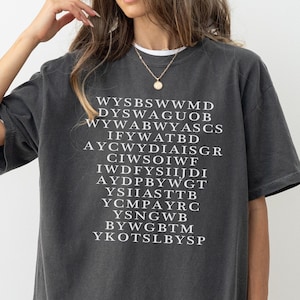 Tortured Poets Lyrics Shirt: Eras Tour Fan Merch Tee