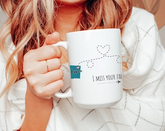 Caneca personalizada para melhor amiga, presente de amizade para melhor amiga à distância, presente para melhor amiga que está se mudando, caneca personalizada para amiga de outro estado.