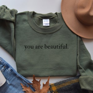 Positive Affirmation Sweater for Her Mental Health Aesthetic You Are Enough Shirt You Matter Shirt Motivational Sweater Inspirational Shirt