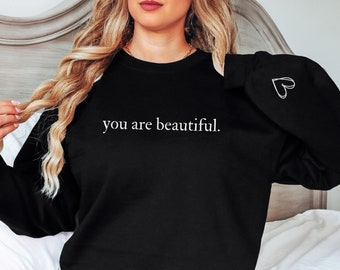 Positive Affirmation Sweater for Her Mental Health Aesthetic You Are Enough Shirt You Matter Shirt Motivational Sweater Inspirational Shirt