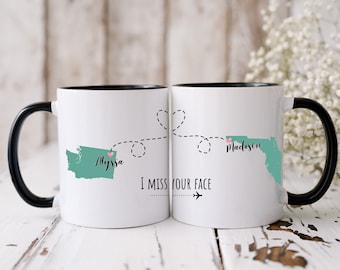 Caneca personalizada para melhor amiga, presente de amizade para melhor amiga à distância, presente para melhor amiga que está se mudando, caneca personalizada para amiga de outro estado.
