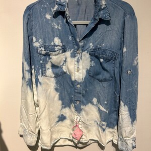 Size Medium Upcycled bleached shirt