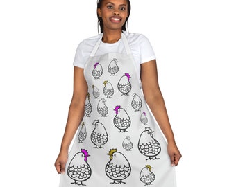 Rustic Chicken Apron, Lots of Chicks