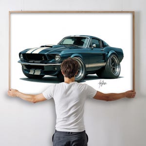 1965 Shelby GT500KR Poster: Classic Muscle Car Wall Art (Digital Download