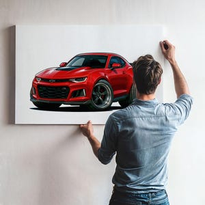 2017 Camaro SS Printable Art, Chevy Muscle Car Wall Decor Poster