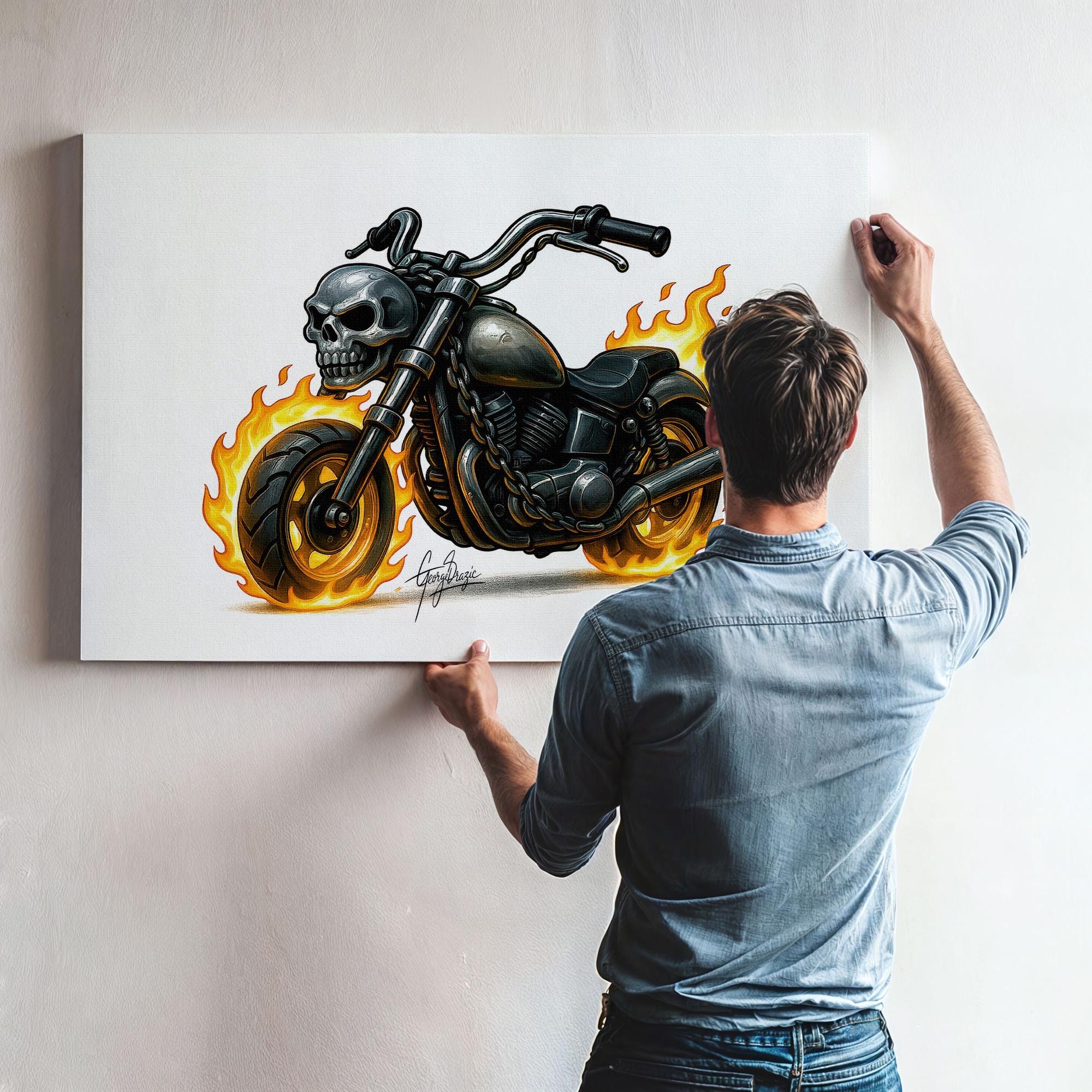 Chopper Motorcycle Poster