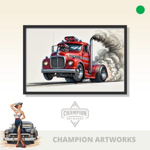 Freightliner del 1960 / ARTE MURALE STAMPABILE
