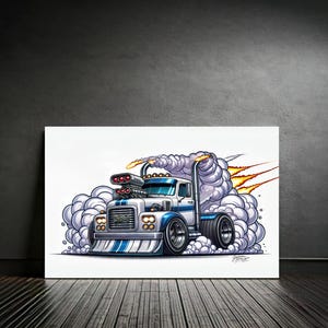 Stampa artistica Sterling R Burnout del 1953, decorazione murale per camion d&#39;epoca