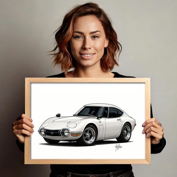1970 Toyota 2000GT Printable Car Art Vintage Sports Car 1970 Toyota 2000GT Printable Car Art Vintage Sports Car
