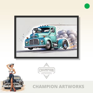Freightliner del 1950 / ARTE MURALE STAMPABILE