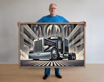 1967 Peterbilt 359 Printable Art – Vintage Semi Truck Poster Digital Download