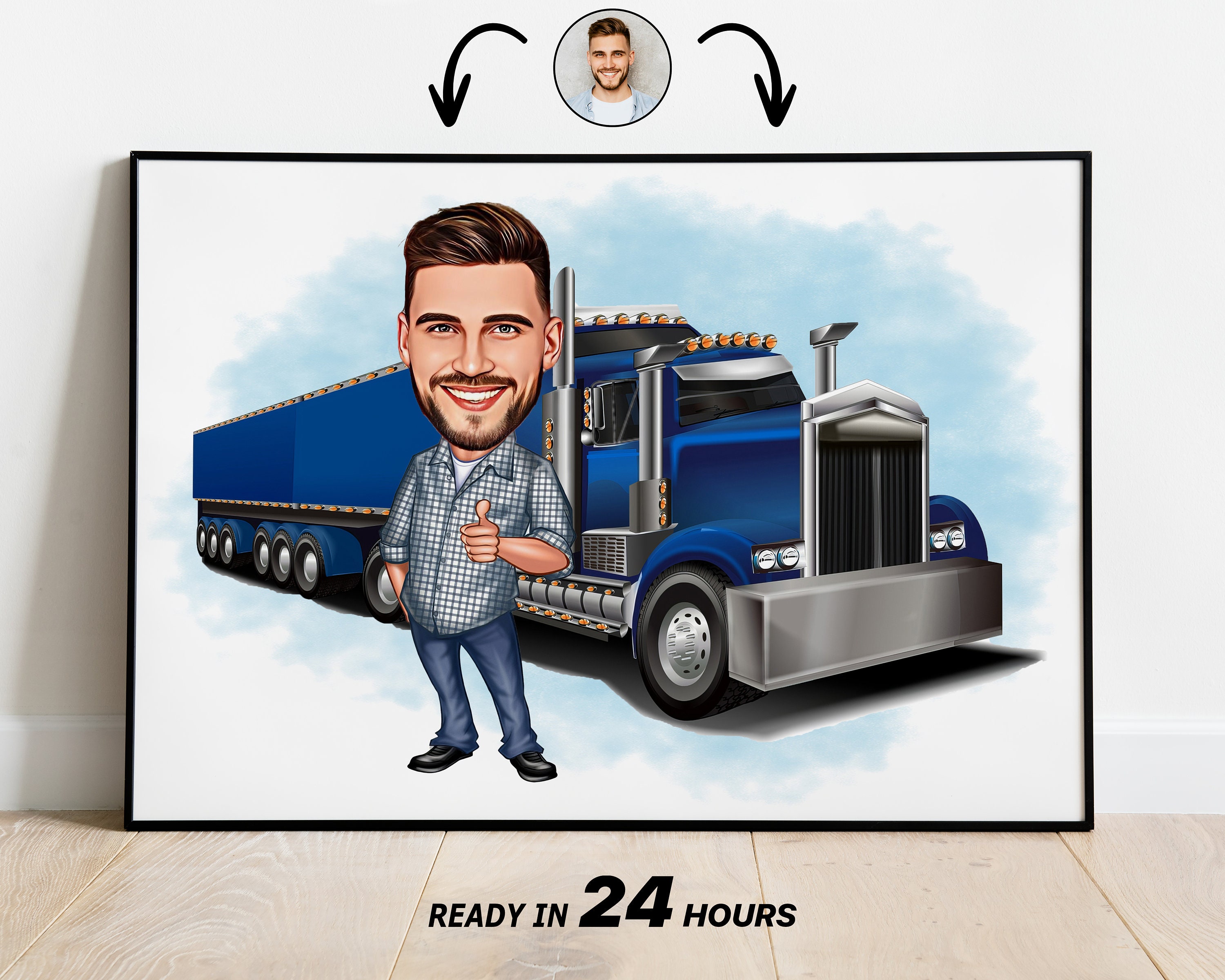 Truck Driver Vector. Animated Trucker Character Creation Set. Full