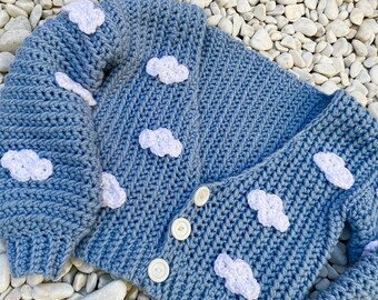 Cloud Knit Cardigan, Chunky Cloud Cardigan, Hand Knitted