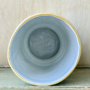 Vintage 90s MacKenzie-Childs Large Column Canister & Lid Odd Fellows Collection 17" Original Victoria and Richard image 6