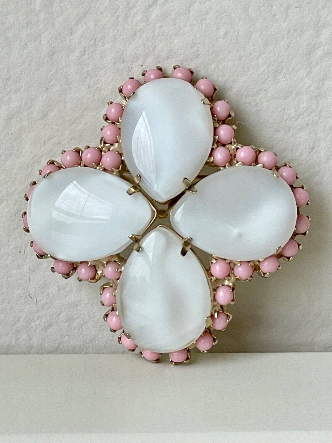 Lot De 10 Broches Ruban Rose - Sensibilisation Au Cancer Du Sein - En Alliage, Couleur Rose Et Or