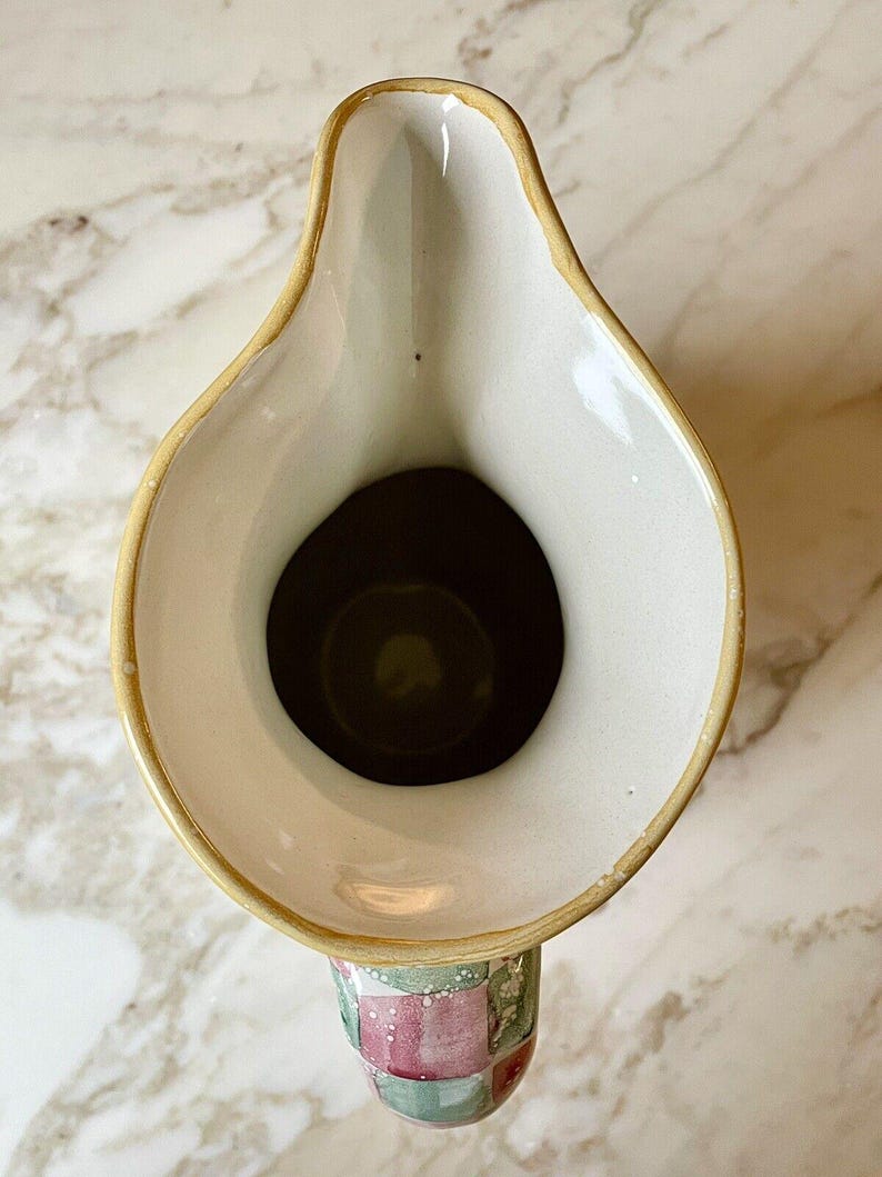 Vintage 90er MacKenzie Kinderkrug ""Brighton Pavilion"" Retired Pattern Large 12" Victoria and Richard MacKenzie-Childs." Bild 6