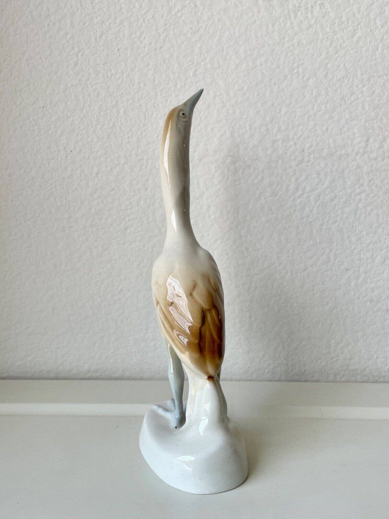Vintage Royal Dux Bohemia Porcelain Egret Figurine Made in Etsy