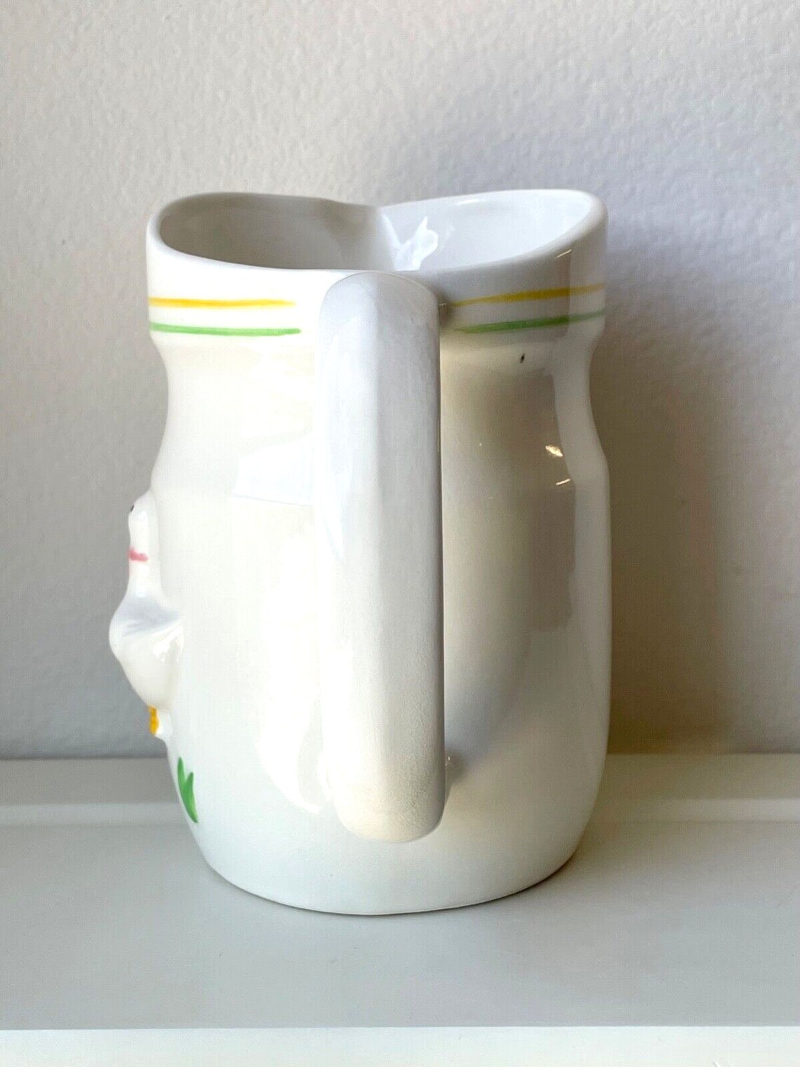 Vintage Treasure Craft USA Pitcher White W/geese - Etsy