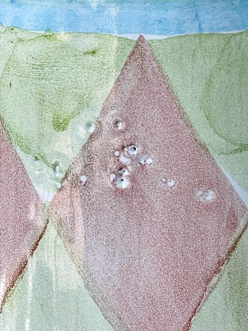 Vintage 90s MacKenzie-Childs Large Column Canister & Lid Odd Fellows Collection 17" Original Victoria and Richard image 9