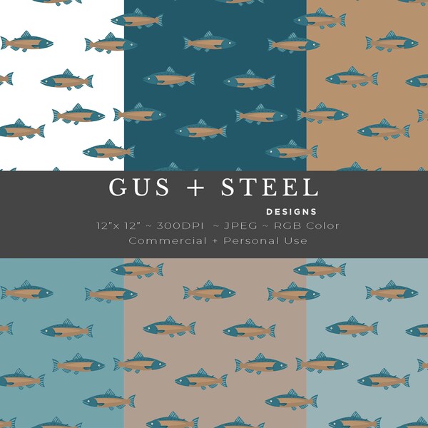 King Salmon Fabric Etsy