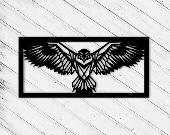 Eagle Wall Art Decor Pattern Laser Cut Dxf Glowforge Svg Xtool D1 File ...