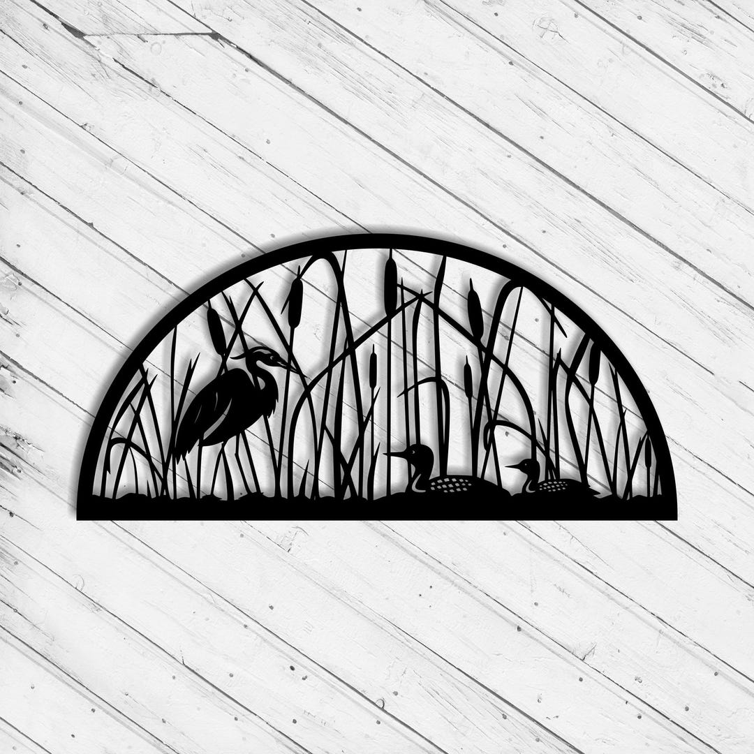 Reeds & Birds Wall Art, Laser Cut File (digital Download) - Etsy