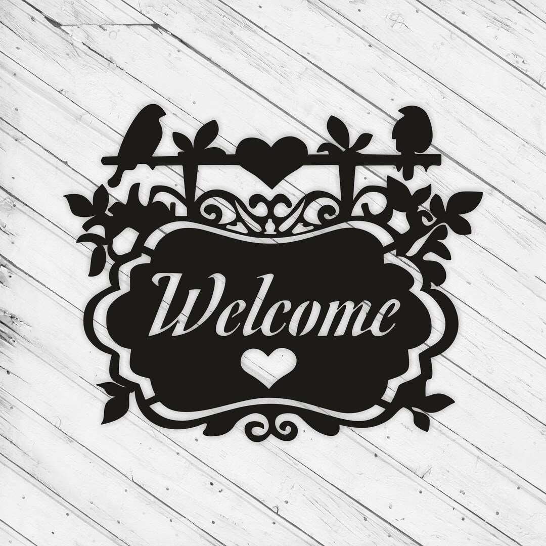 Welcome Door Sign Laser Cut File, SVG DXF Ai (digital Download) - Etsy