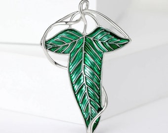Leaf Brooches Inspired by Lord of the Rings - Unisex Plant Pins in 4 Colors - Popular Jewelry Accessories for Gifts