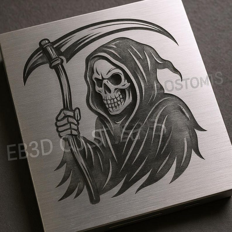 Grim Reaper SVG DXF PNG Ai - Laser Cut File Cnc Router - Halloween ...