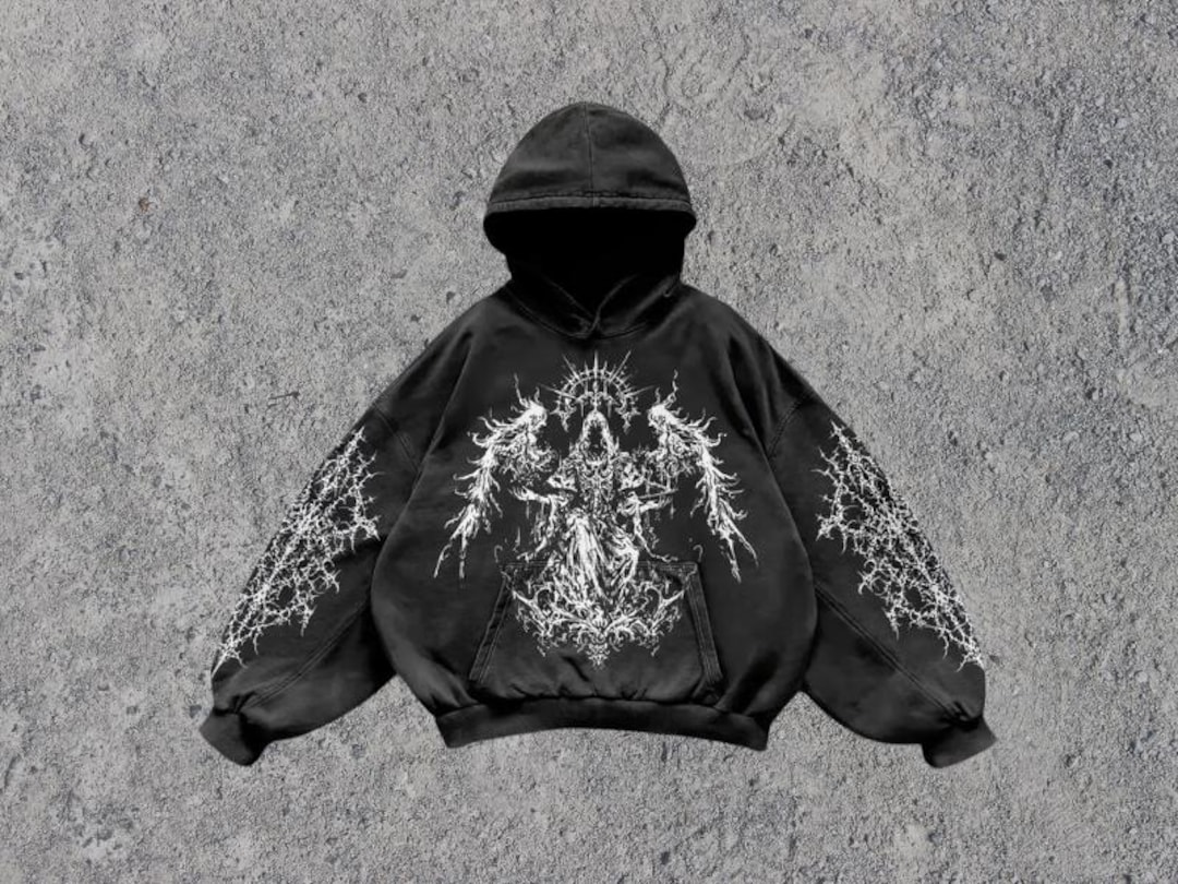 helymore Herren Gothic Steampunk Hoodie Mittelalter Ritter Langarm Nähte Rüstung Vintage Sweatshirt Pullover, M