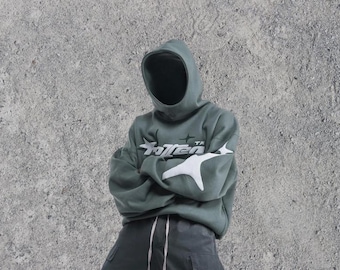Retro Gothic Hoodie, High Street Hoodie, Y2K Sweatshirt, Harajuku Männer Hoodie, Locker und Lässig Sweatshirt, Dämonentöter Hoodie, Y2K Hoodies